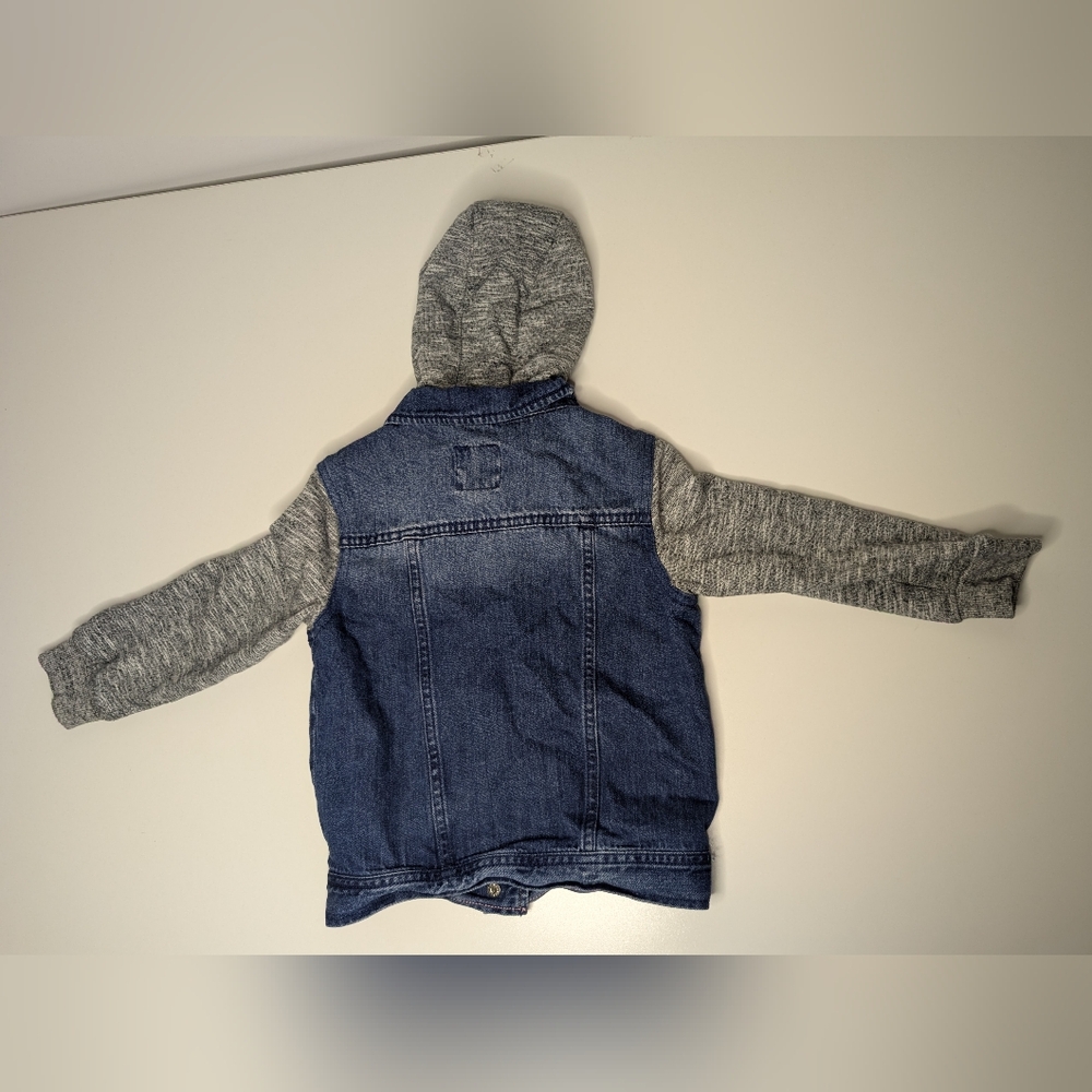 Art Class 3T Distressed Blue Jean Jacket and Hooded Sweatshirt - Picture 2 of 6